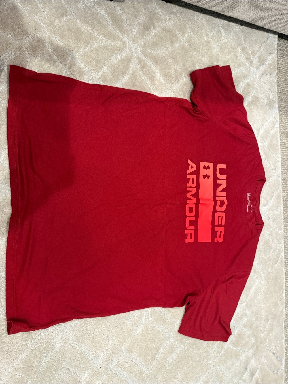 LG Red Short Sleeve Tee with Bold Front Logo